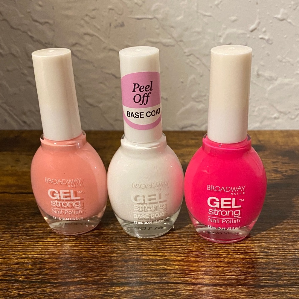 Broadway Gel Strong Nail Polish Set of 3